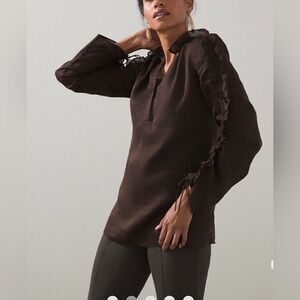 Chicos Ruched Sleeve Top Size 1 / M